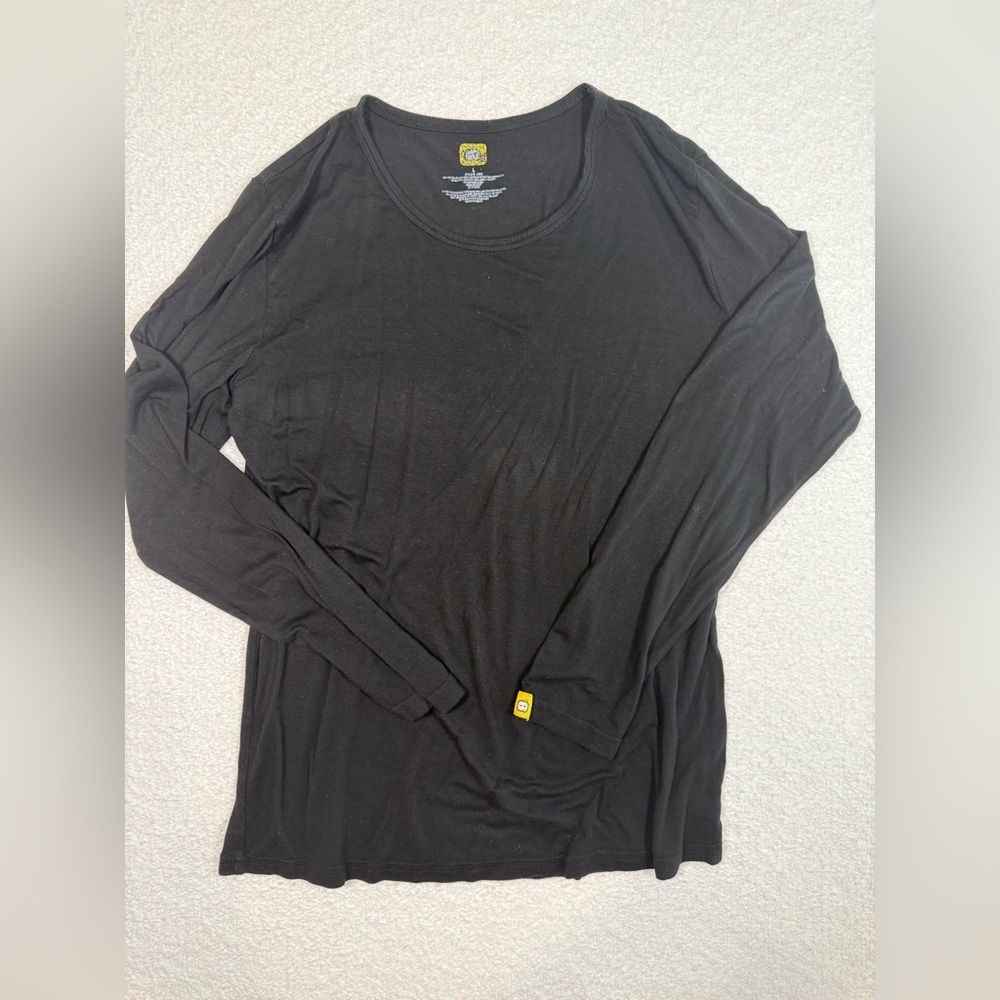 Wonder Wink Layers Womens T Shirt L black Round Neck Short longsleeve Top